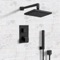 Matte Black Thermostatic Shower System with 8